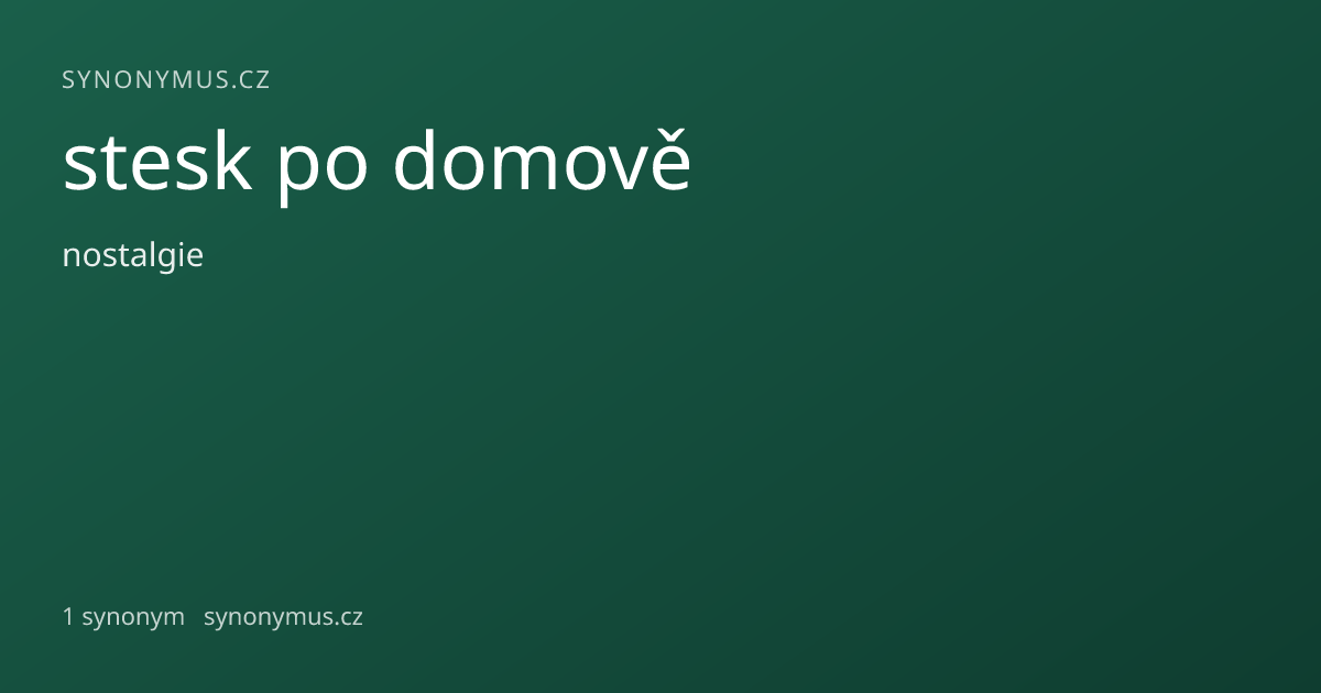 Náhled odkazu: stesk po domově