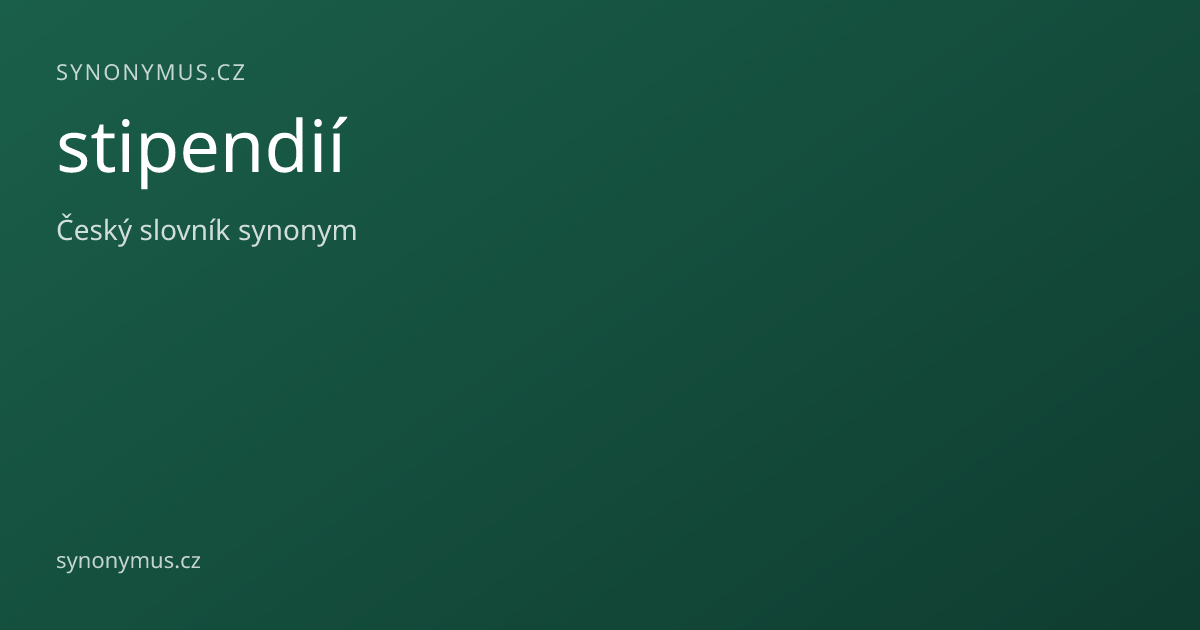 Náhled odkazu: stipendií
