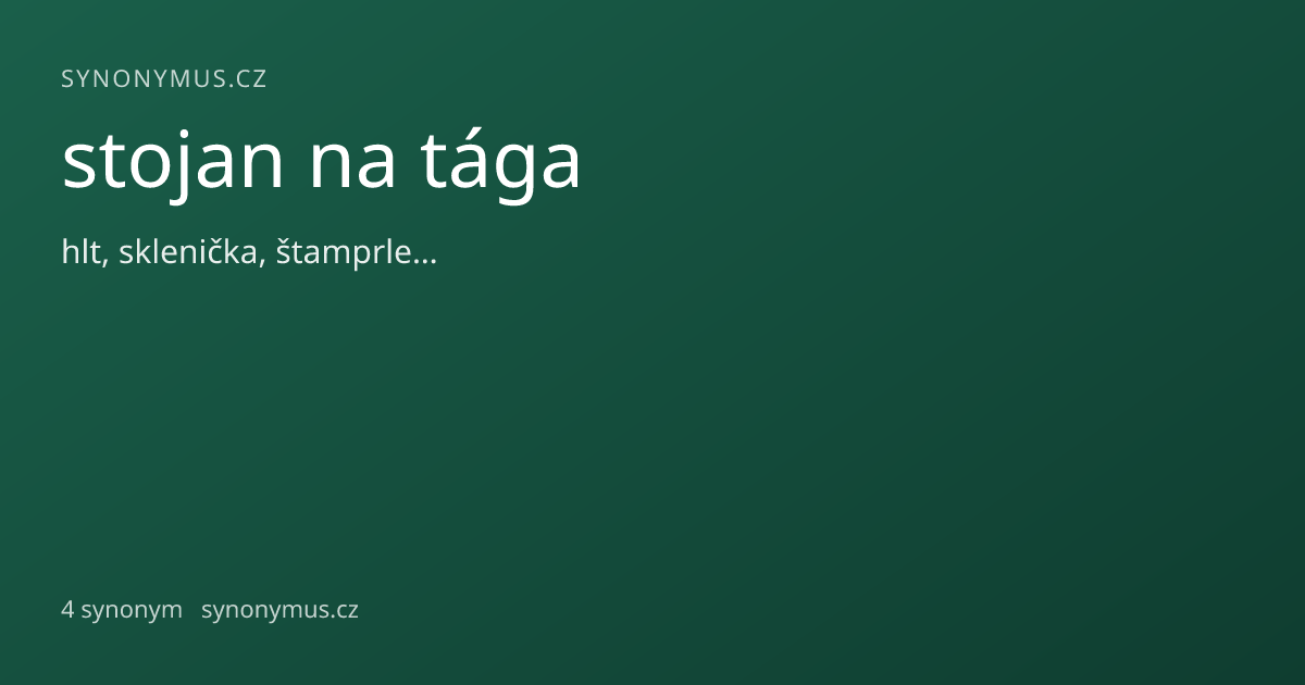 Náhled odkazu: stojan na tága