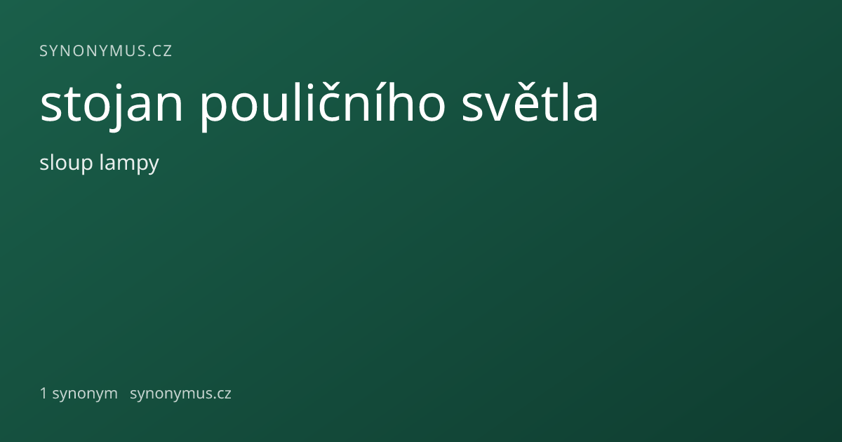 Náhled odkazu: stojan pouličního světla