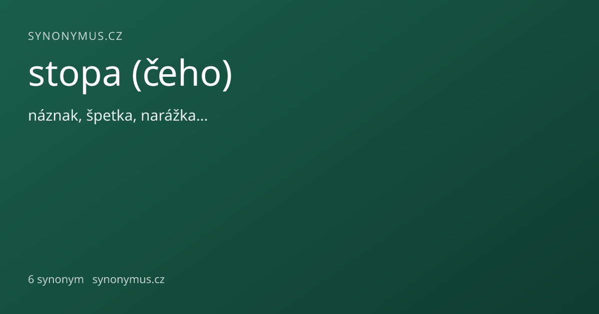 Náhled odkazu: stopa (čeho)