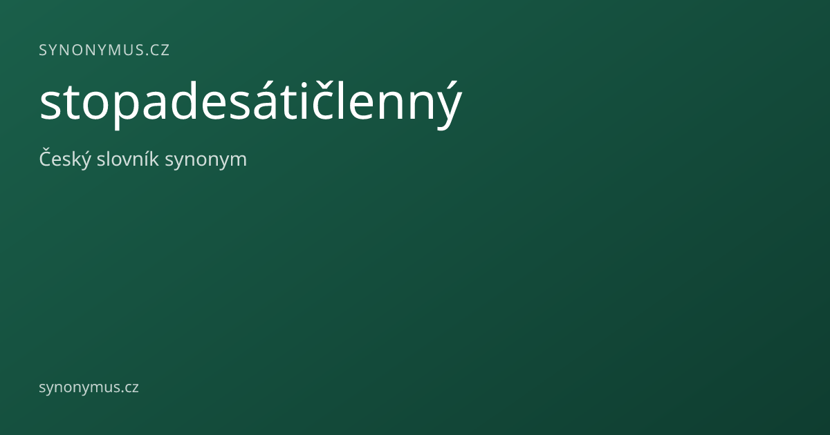 Náhled odkazu: stopadesátičlenný