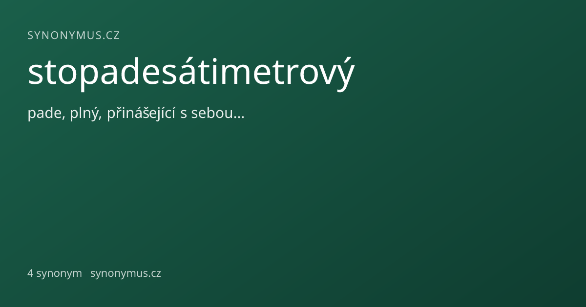 Náhled odkazu: stopadesátimetrový