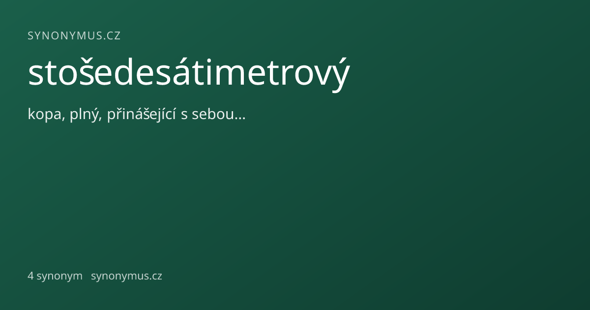 Náhled odkazu: stošedesátimetrový