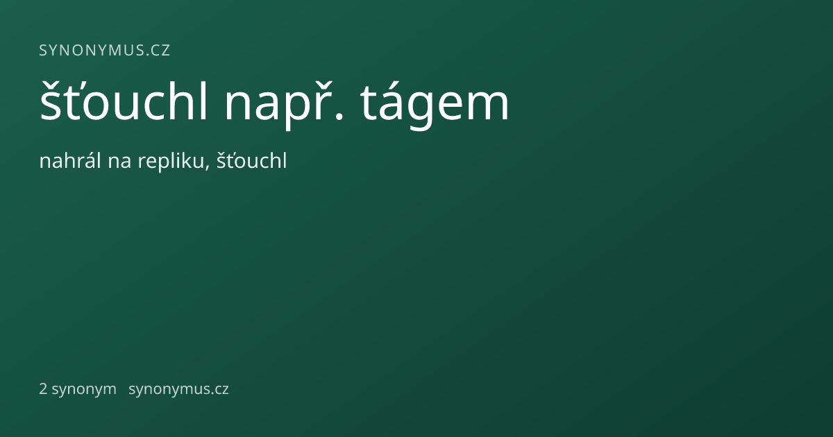 Náhled odkazu: šťouchl např. tágem