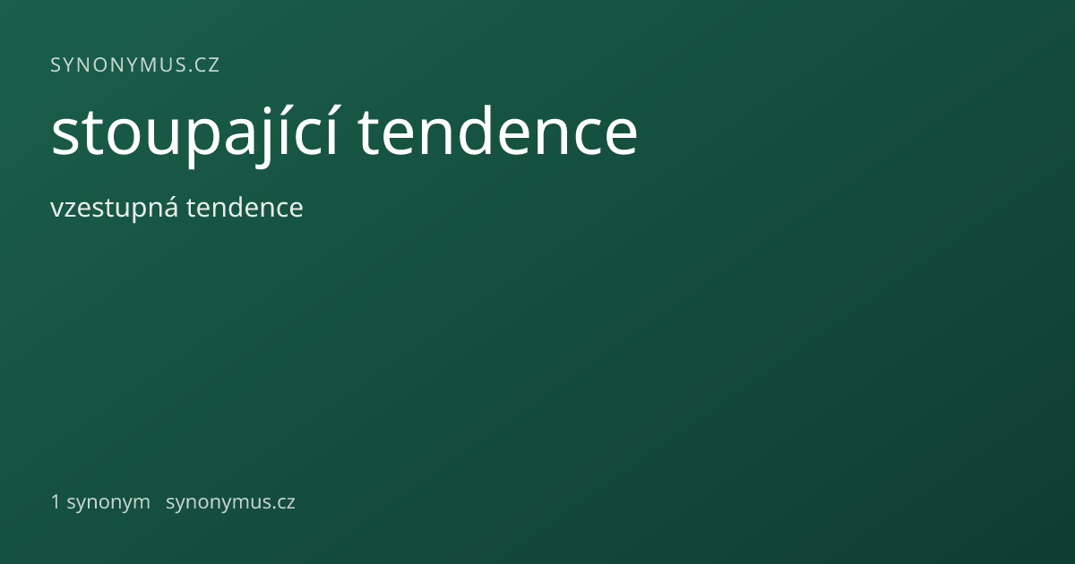 Náhled odkazu: stoupající tendence