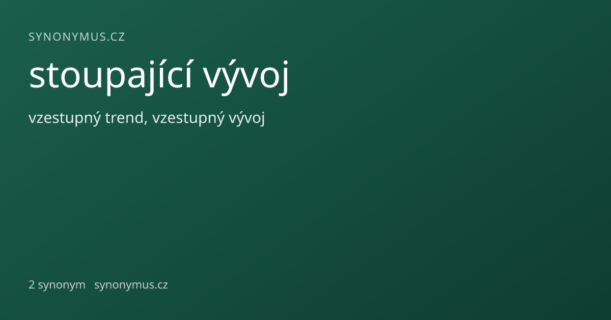 Náhled odkazu: stoupající vývoj