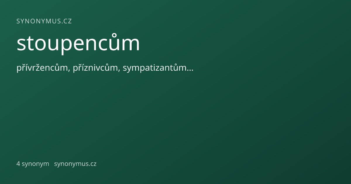 Náhled odkazu: stoupencům