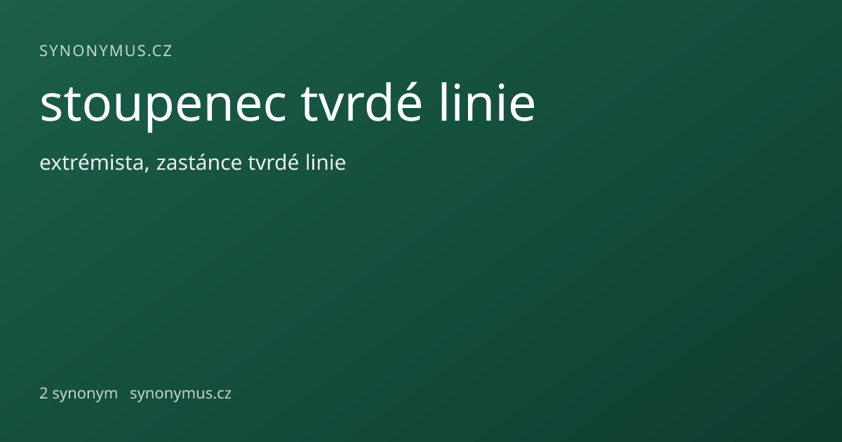 Náhled odkazu: stoupenec tvrdé linie