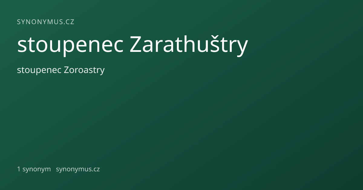 Náhled odkazu: stoupenec Zarathuštry