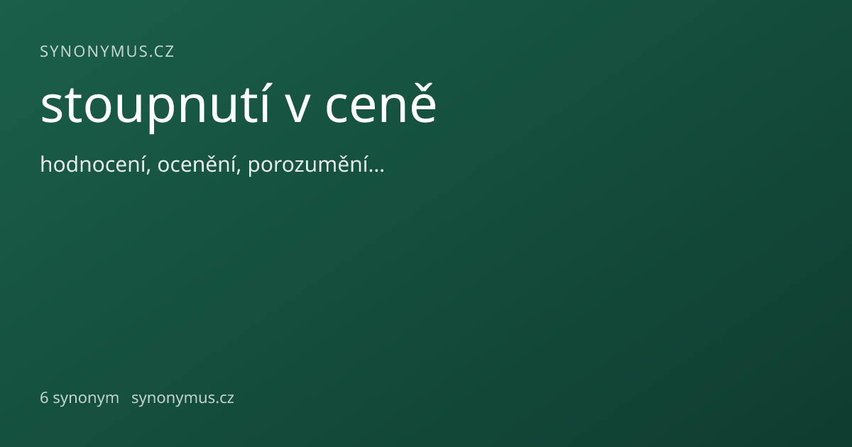 Náhled odkazu: stoupnutí v ceně