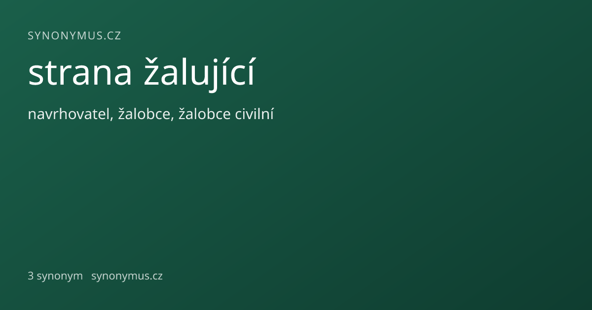 Náhled odkazu: strana žalující