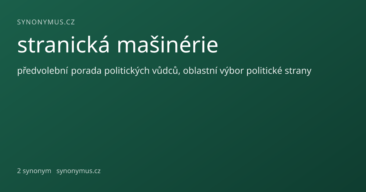 Náhled odkazu: stranická mašinérie