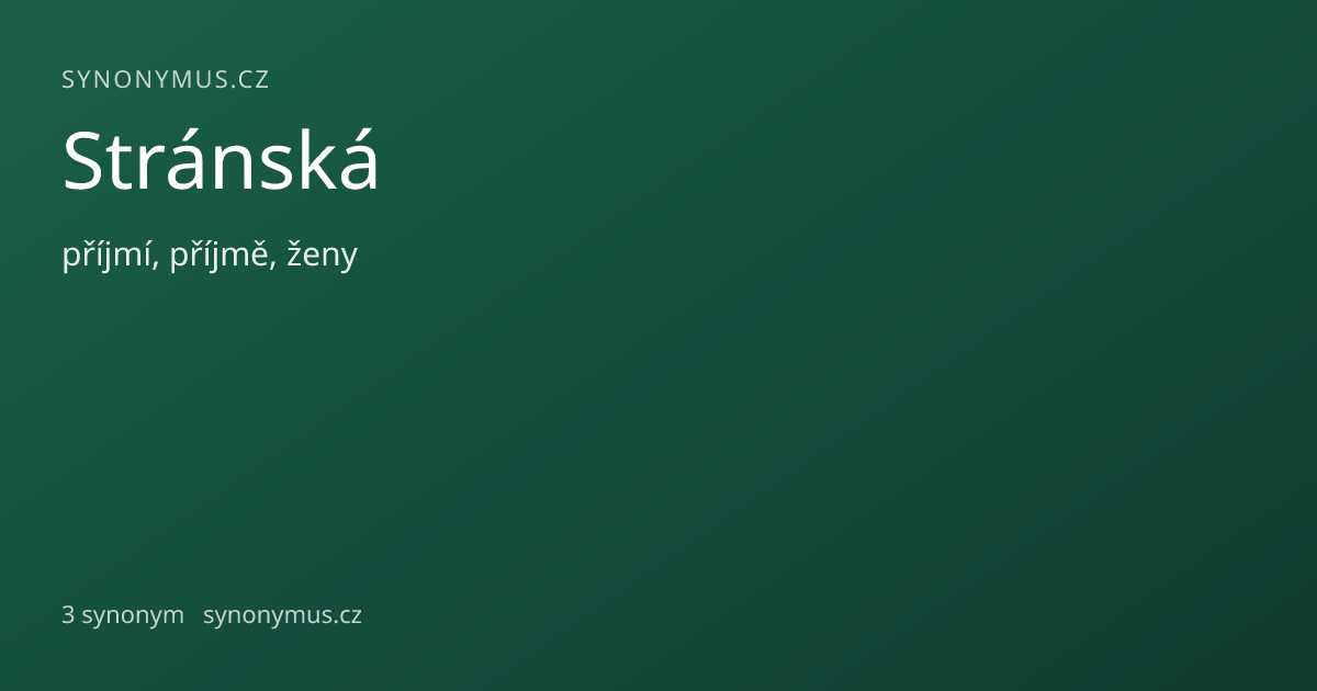 Náhled odkazu: Stránská