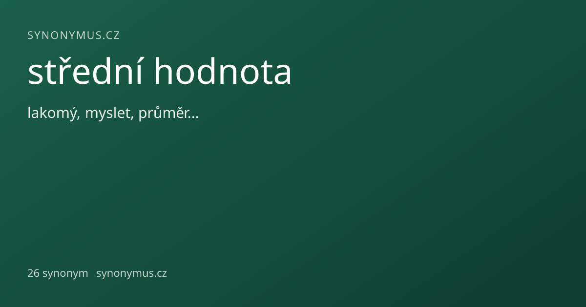 Náhled odkazu: střední hodnota