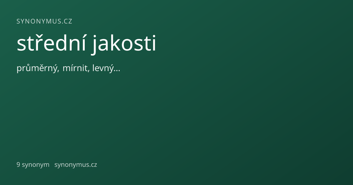 Náhled odkazu: střední jakosti