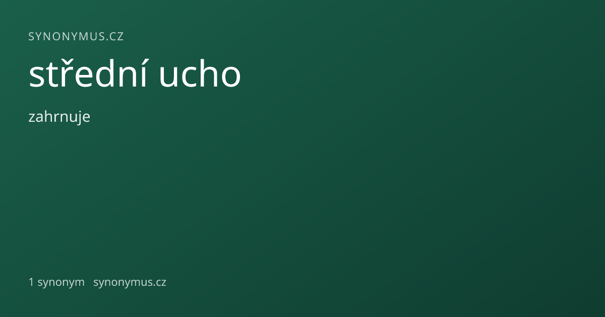 Náhled odkazu: střední ucho