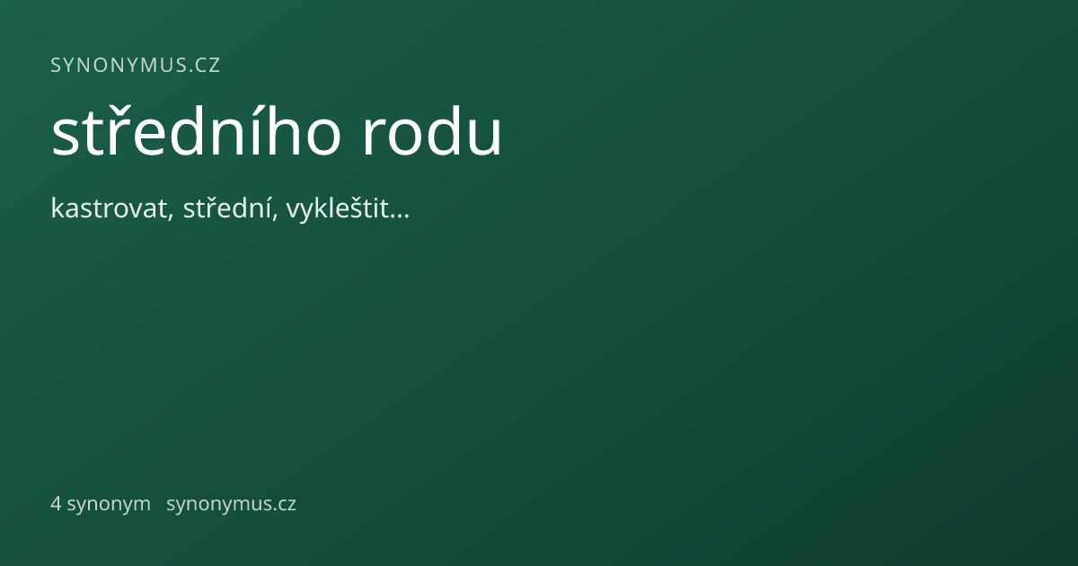 Náhled odkazu: středního rodu