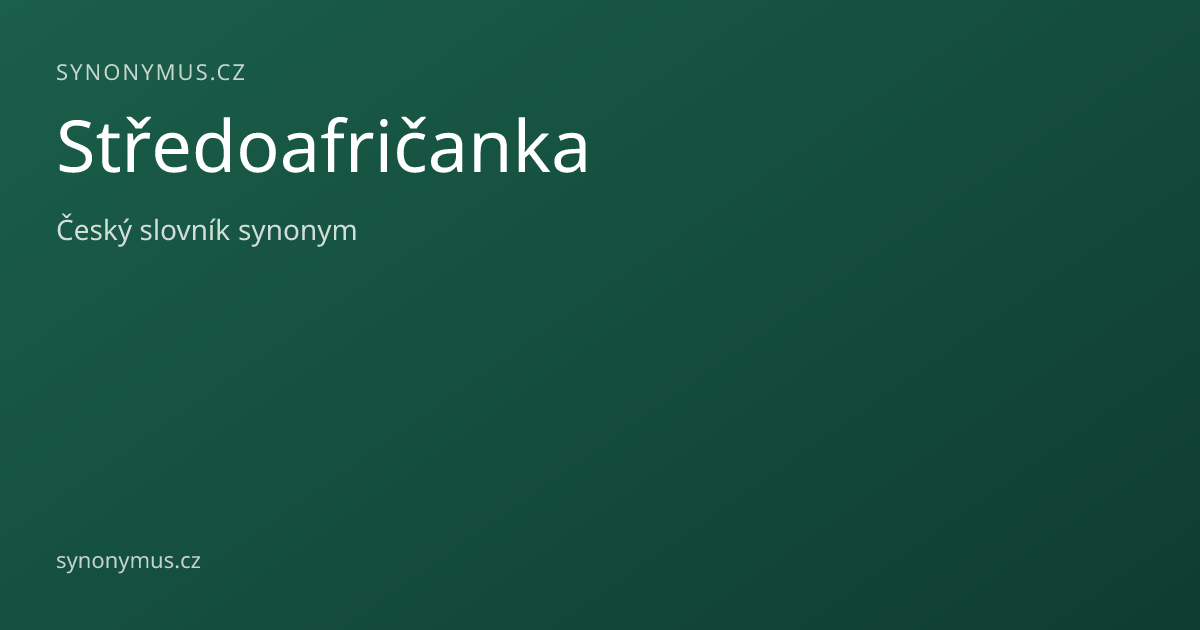 Náhled odkazu: Středoafričanka