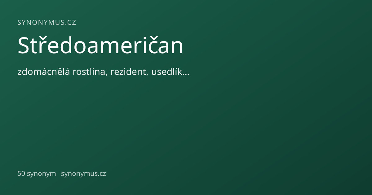 Náhled odkazu: Středoameričan
