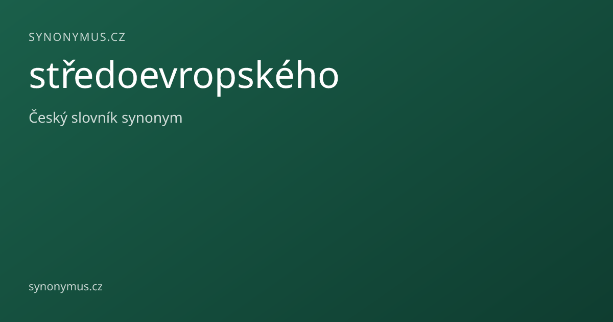Náhled odkazu: středoevropského