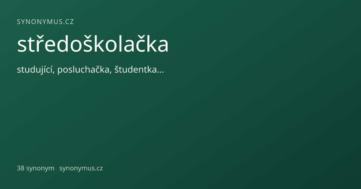 Náhled odkazu: středoškolačka