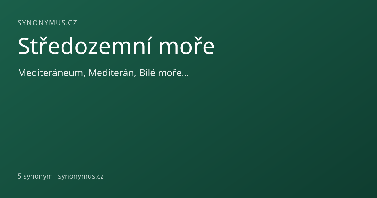 Náhled odkazu: Středozemní moře
