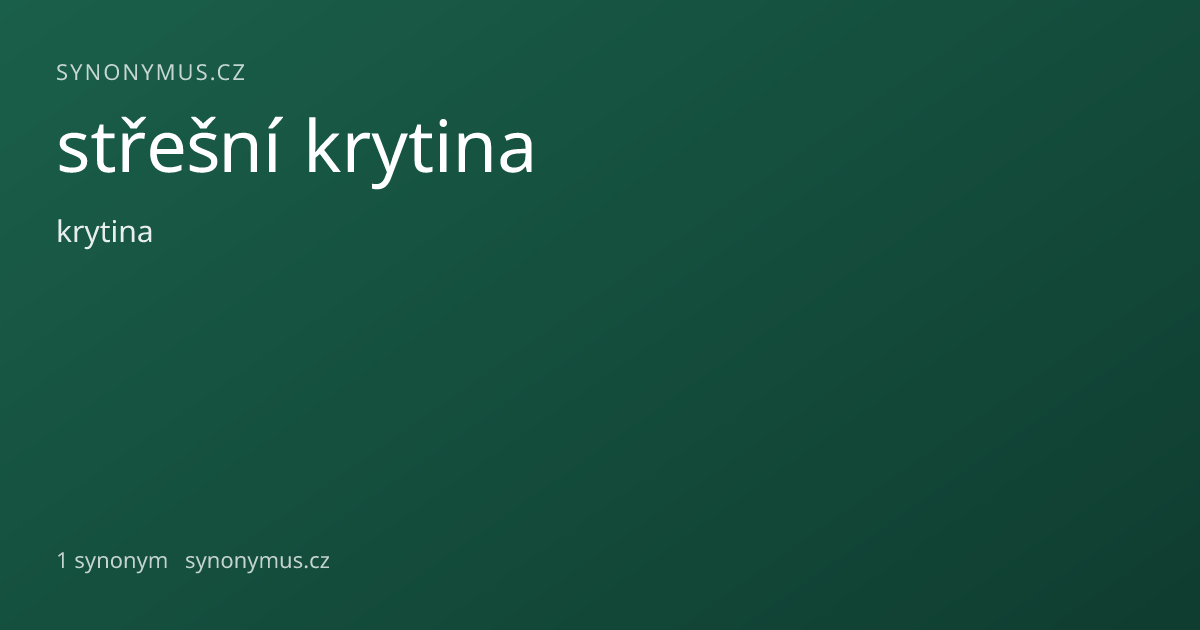 Náhled odkazu: střešní krytina