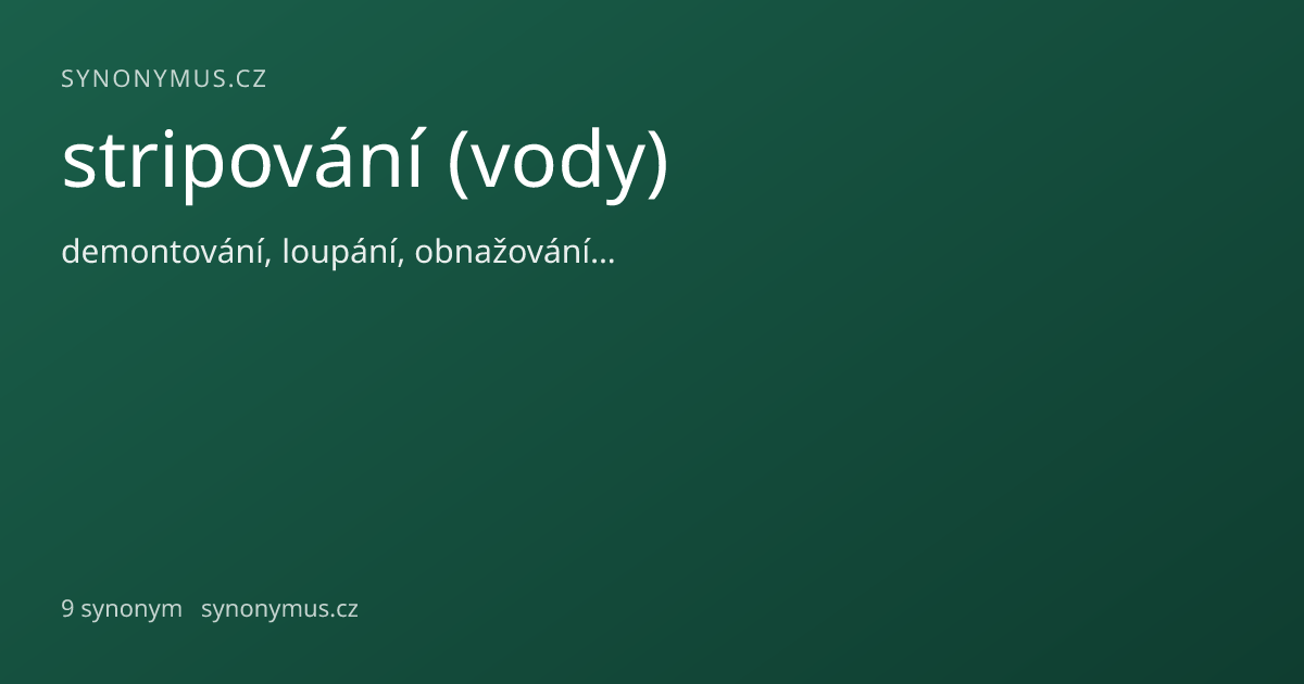 Náhled odkazu: stripování (vody)