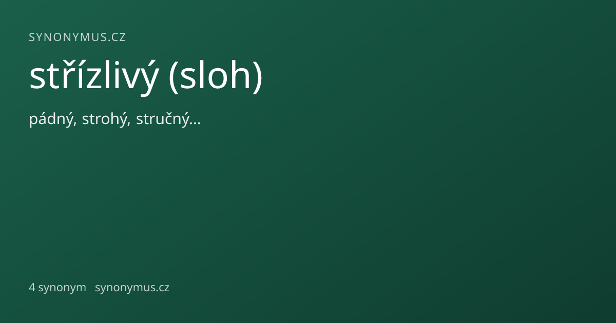 Náhled odkazu: střízlivý (sloh)