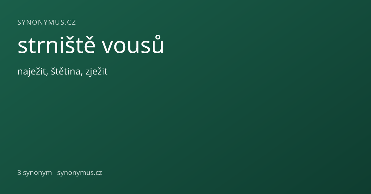 Náhled odkazu: strniště vousů