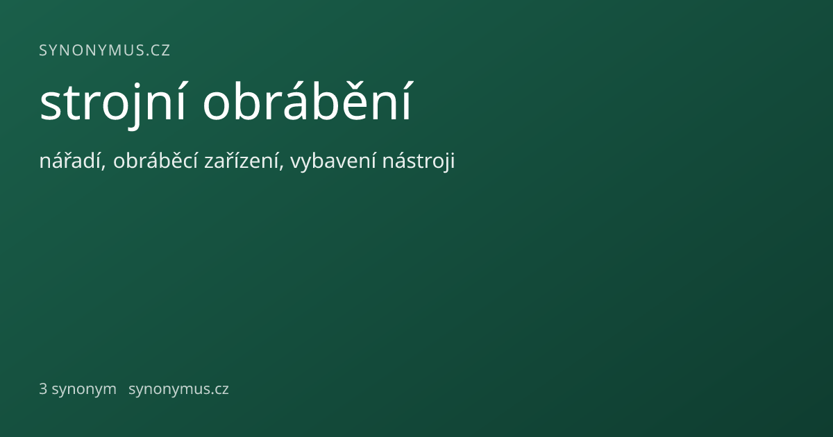 Náhled odkazu: strojní obrábění