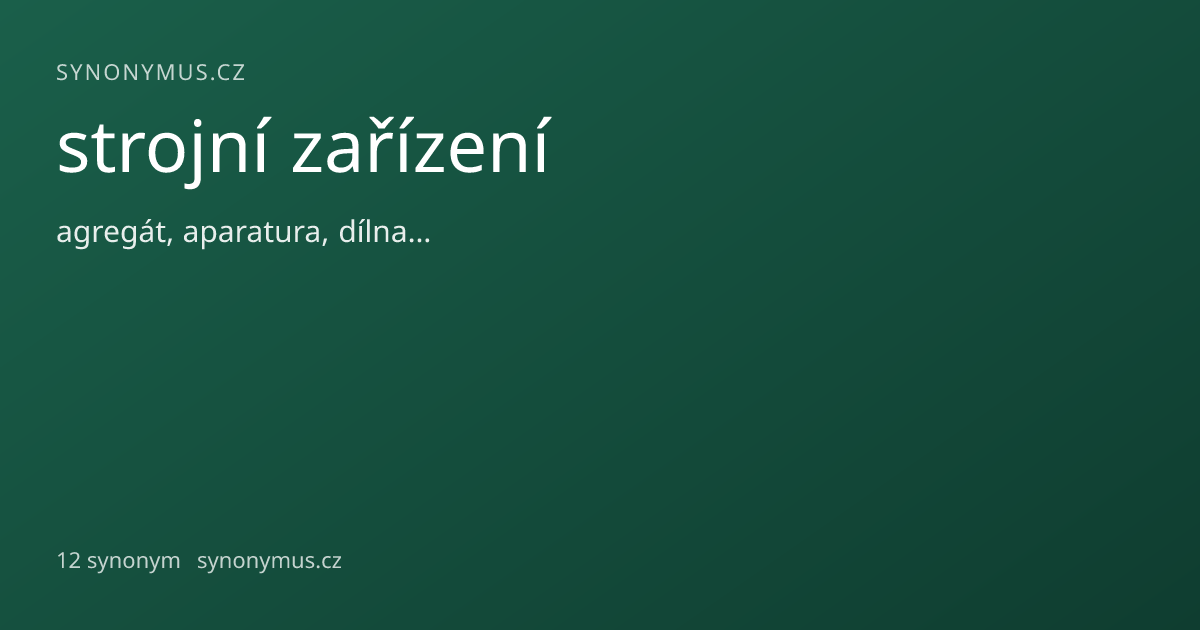 Náhled odkazu: strojní zařízení