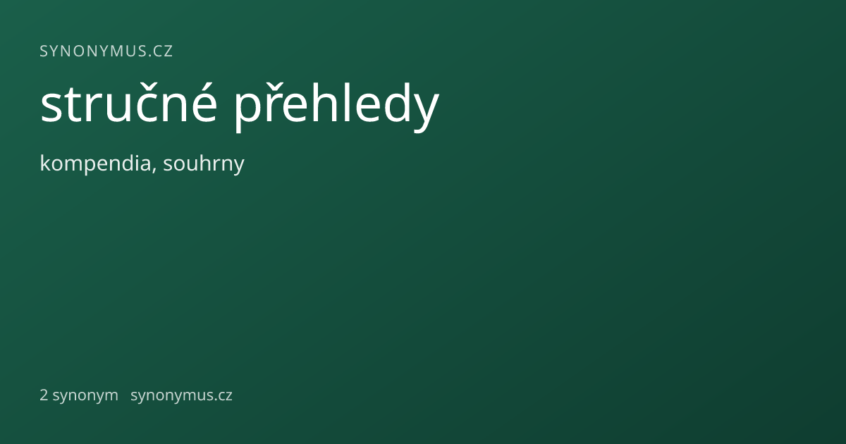 Náhled odkazu: stručné přehledy
