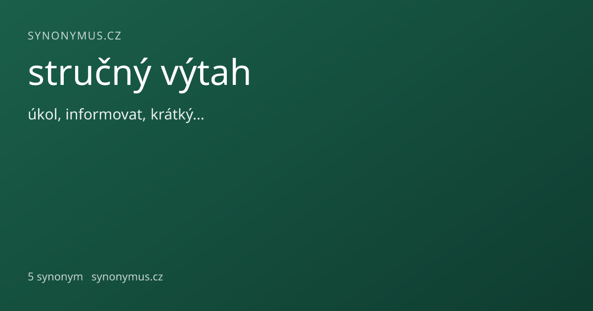 Náhled odkazu: stručný výtah