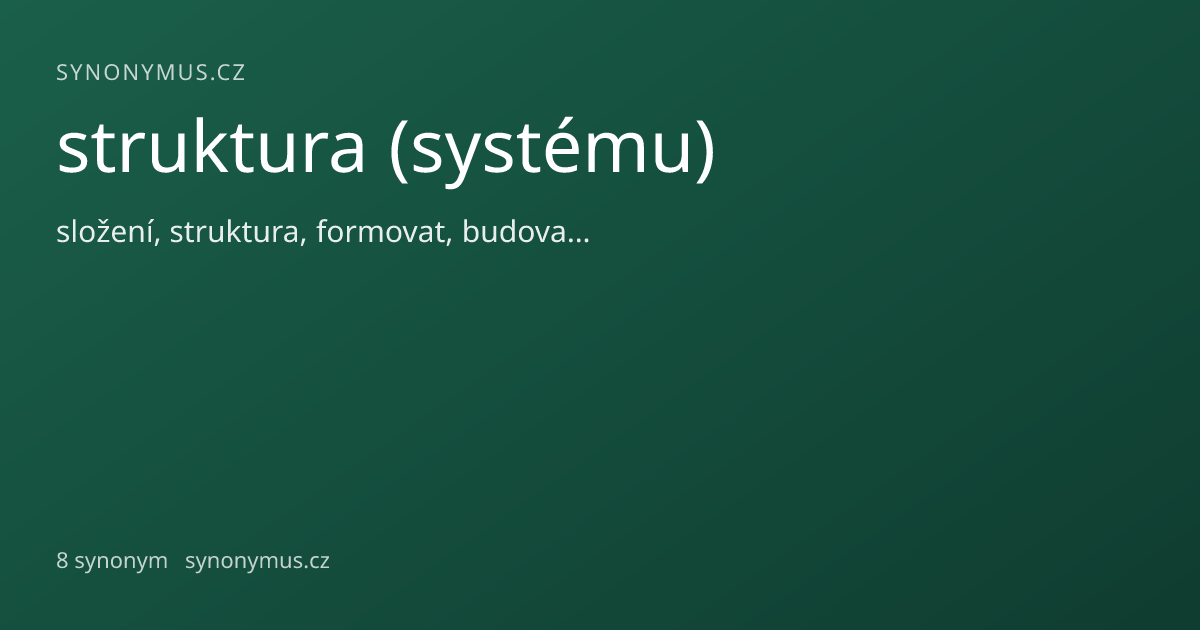 Náhled odkazu: struktura (systému)