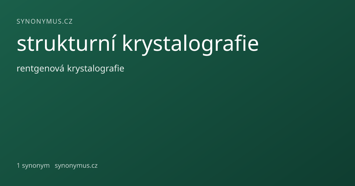 Náhled odkazu: strukturní krystalografie