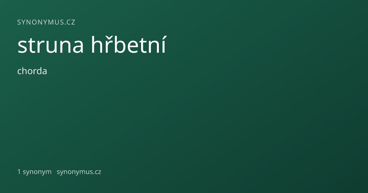 Náhled odkazu: struna hřbetní