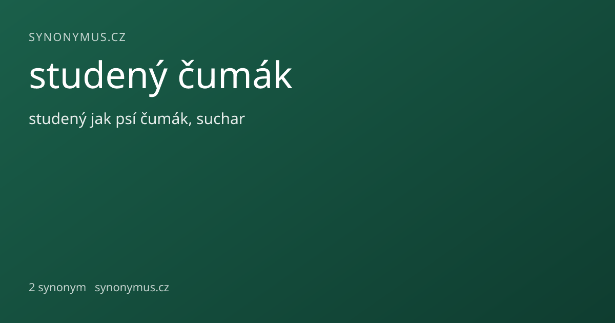 Náhled odkazu: studený čumák