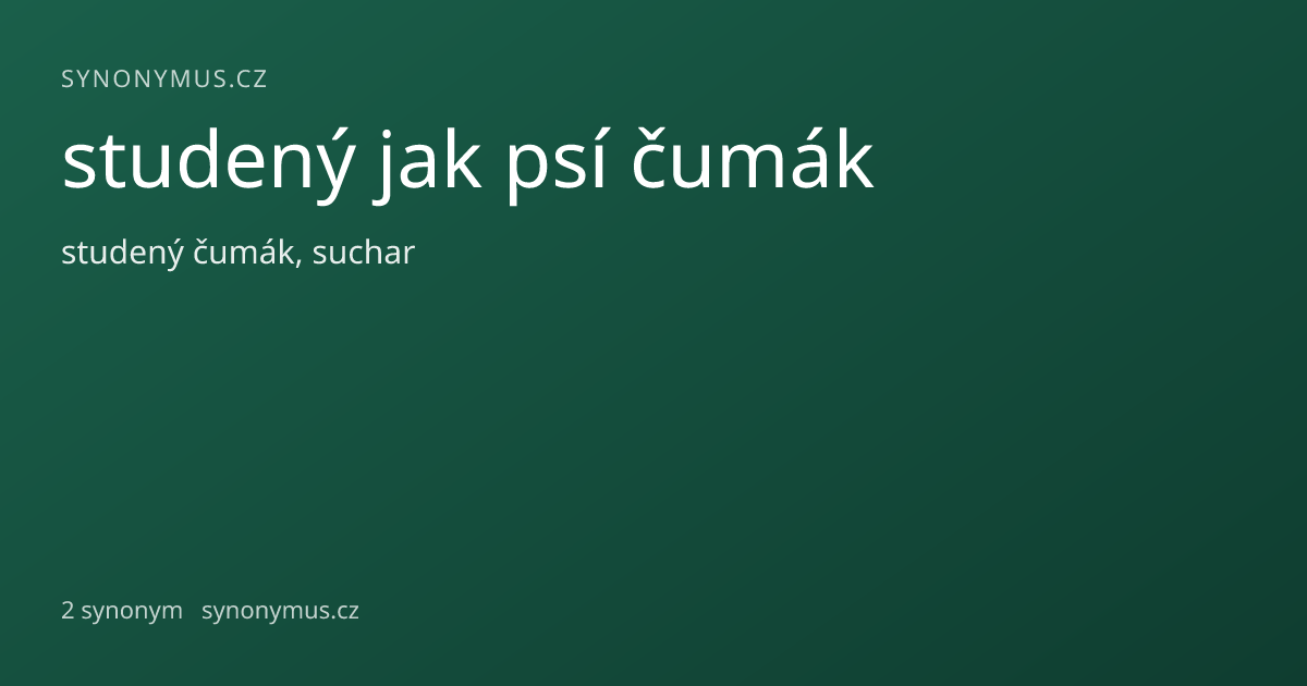 Náhled odkazu: studený jak psí čumák