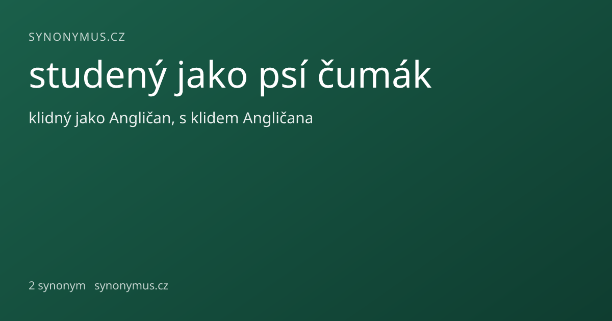 Náhled odkazu: studený jako psí čumák