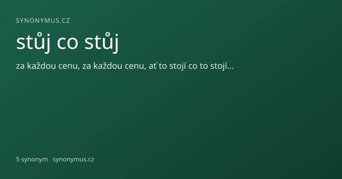 Náhled odkazu: stůj co stůj