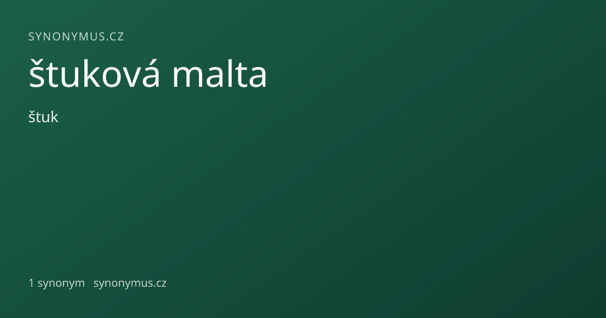 Náhled odkazu: štuková malta