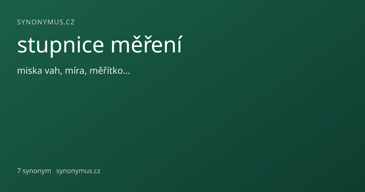 Náhled odkazu: stupnice měření
