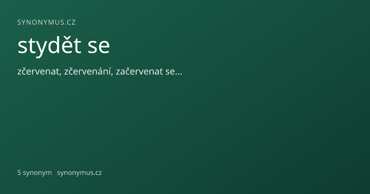 Náhled odkazu: stydět se