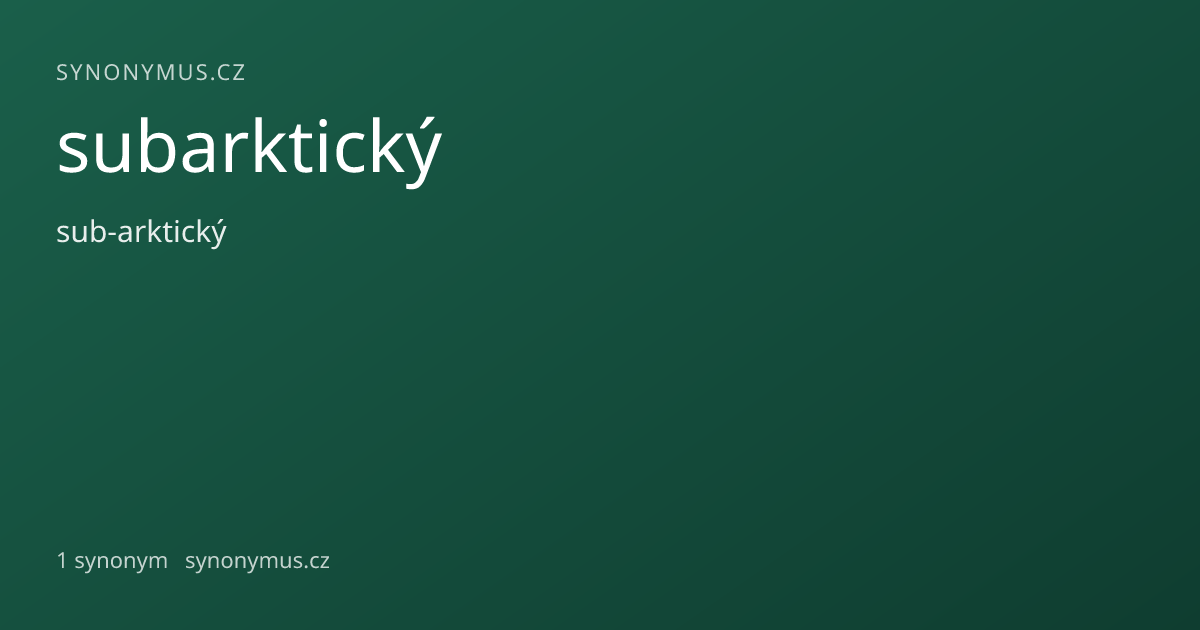 Náhled odkazu: subarktický