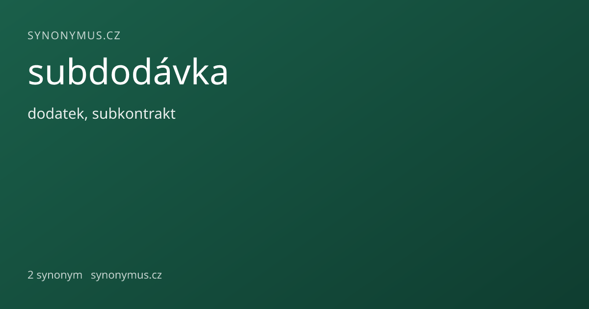 Náhled odkazu: subdodávka