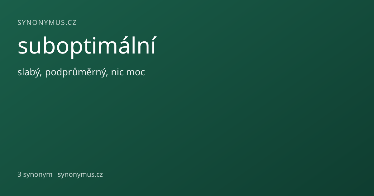 Náhled odkazu: suboptimální
