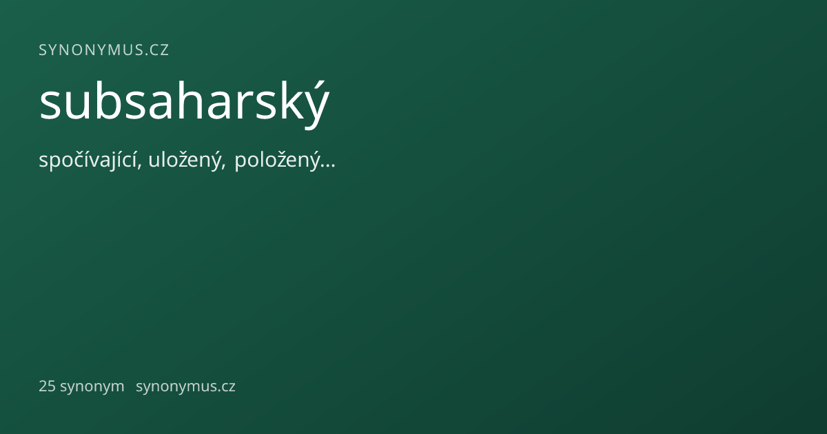 Náhled odkazu: subsaharský
