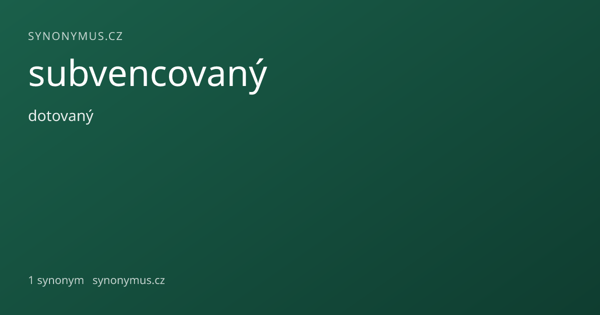 Náhled odkazu: subvencovaný